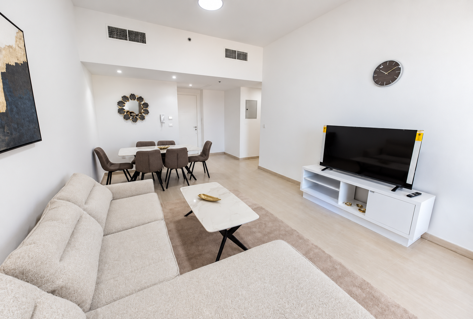 Living room in a Landmark-listed Royal Breeze apartment